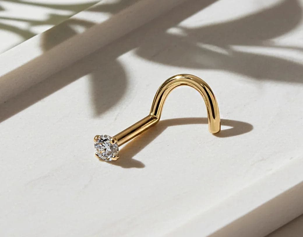 Timeless Diamond Nose Ring for Elegant Piercing