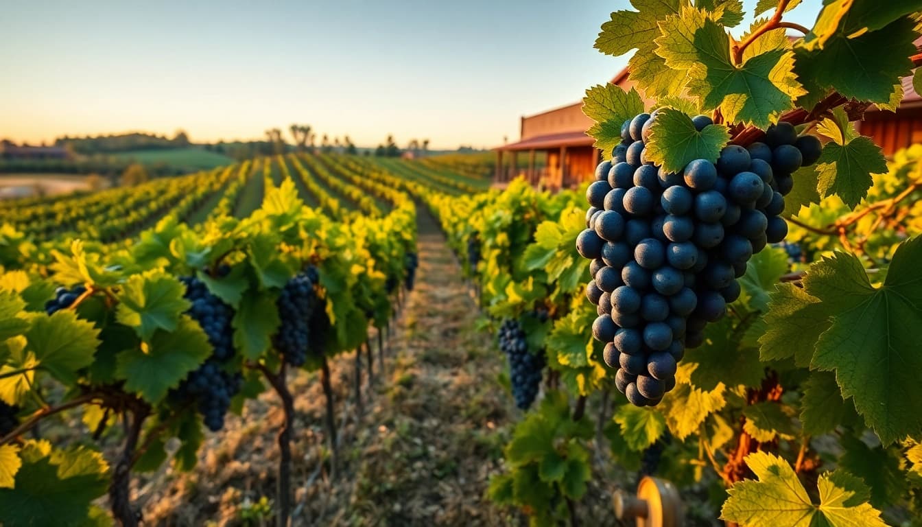 Experience the beauty of clarksburg wineries with lush vineyards and inviting sunshine.