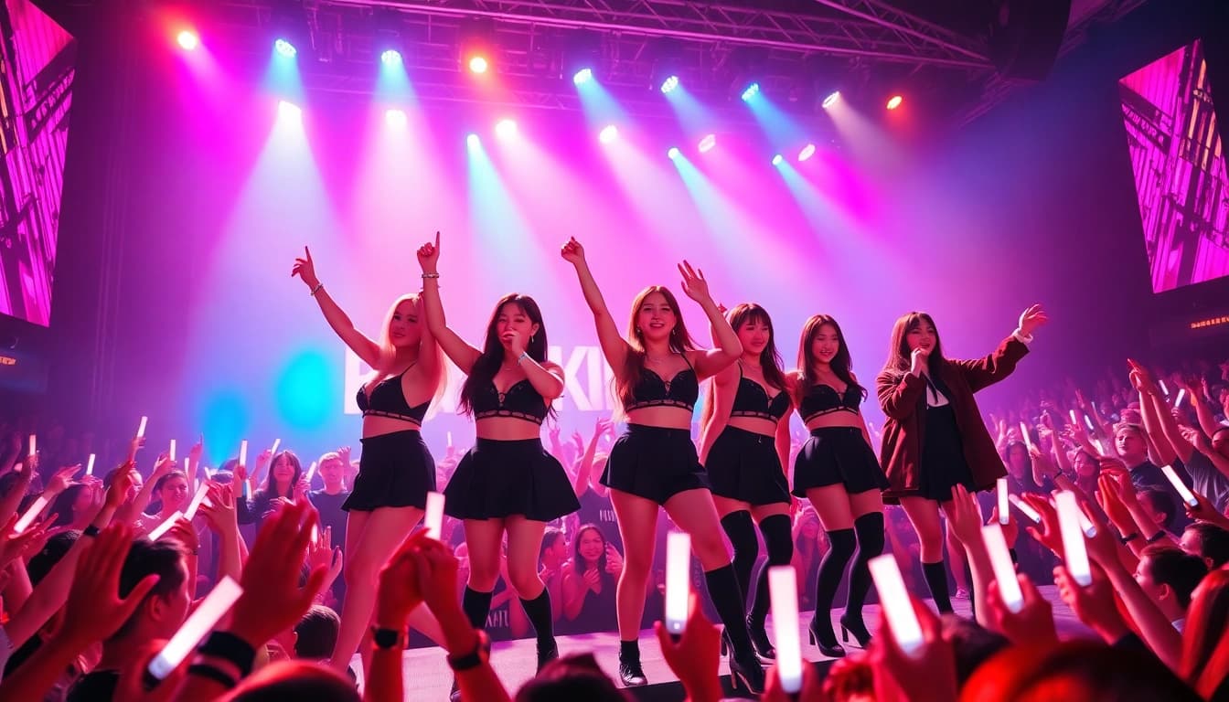 Blackpink news highlights the band's electrifying live concert experience with excited fans.