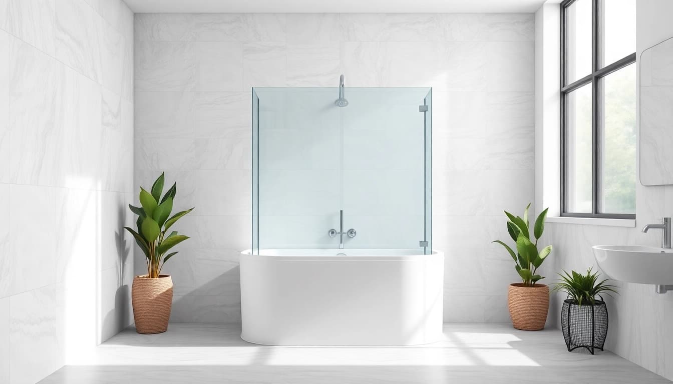 Duschkabine 90x90 in einer modernen Badezimmerumgebung mit elegantem Design und sanftem Licht.