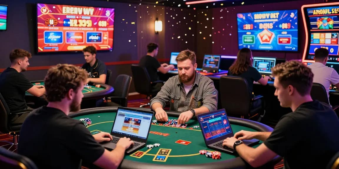 Players enjoying credit card casinos at https://scoarch.org.uk, with vibrant gameplay and immersive digital environment.