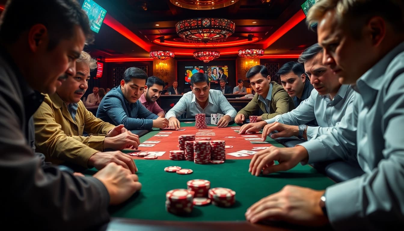 Menggoda pemain dalam permainan kasino bbni4d di meja poker yang menarik.