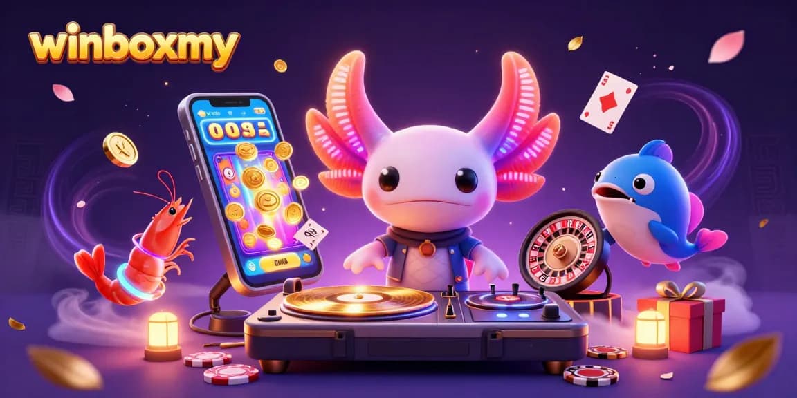Experience thrilling slots and gaming action at winboxmy with vibrant casino characters and dynamic visuals.