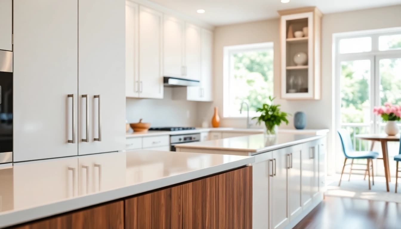 Beautifully refaced cabinets in a bright kitchen, highlighting Cabinet Refacing Saint Petersburg FL services.