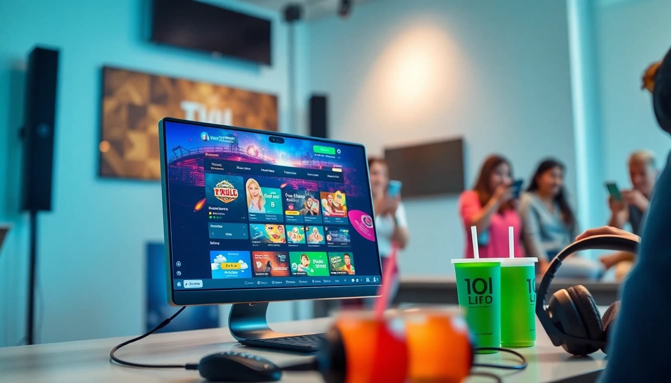 Menampilkan bandar togel online dengan antarmuka modern yang menarik dan pemain bahagia.