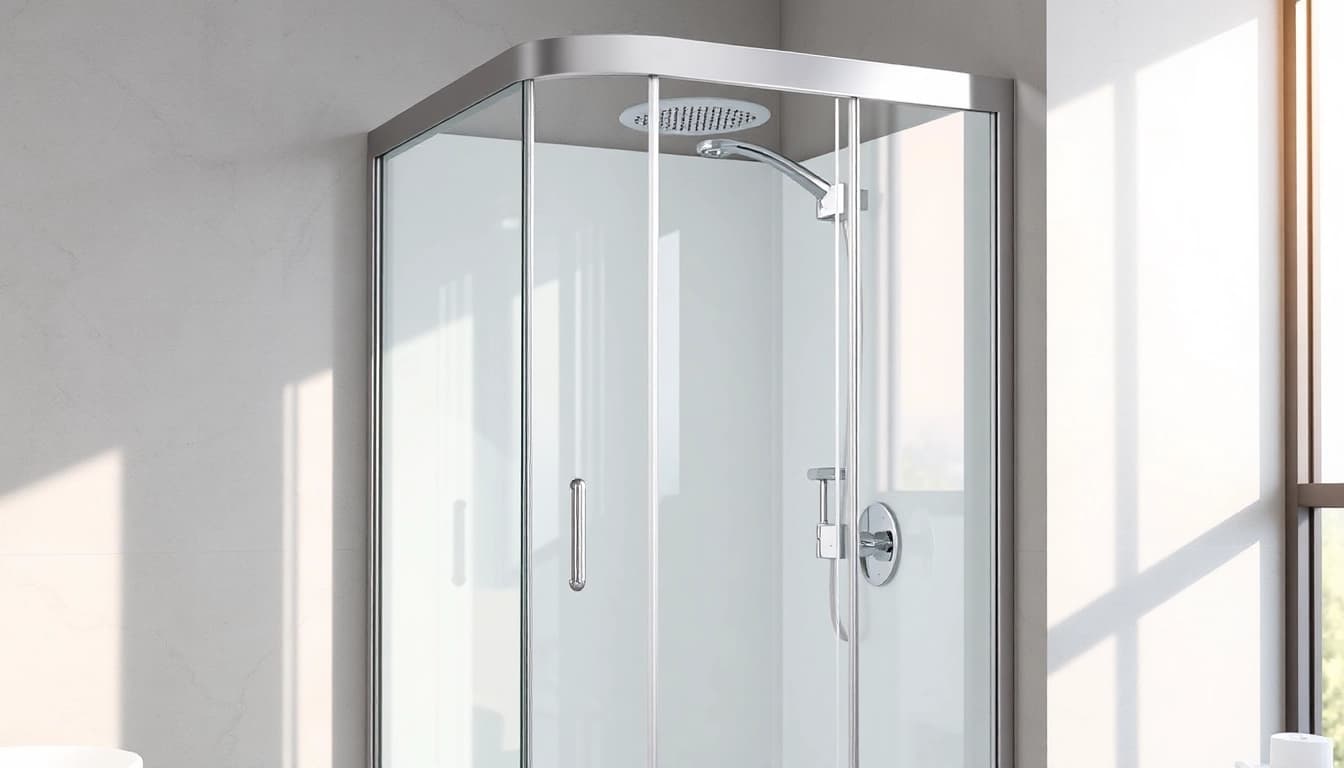 Erleben Sie die sonni Duschkabine 80x80 in einem modernen Badezimmer-Design.