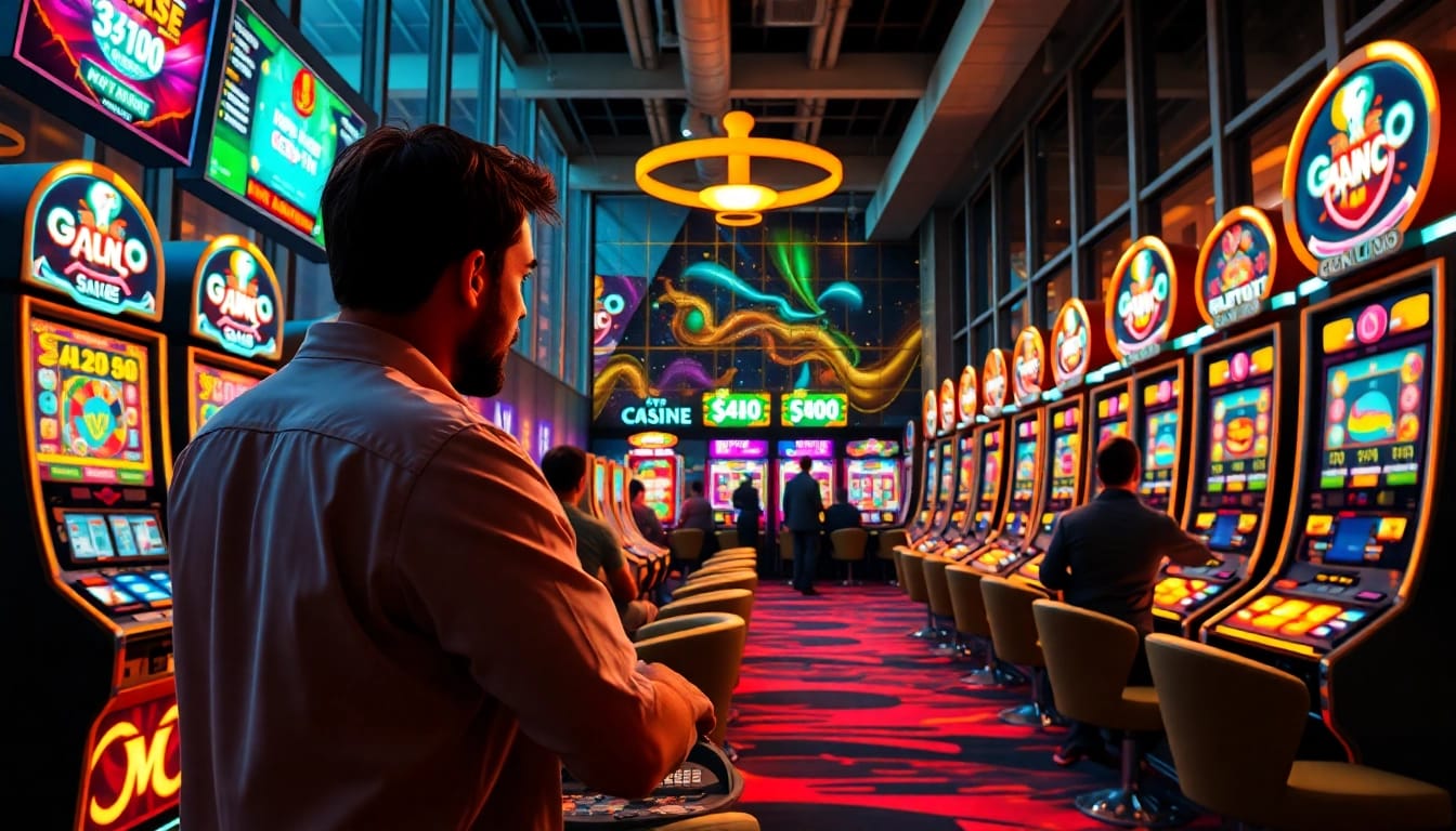 Temukan slot depo 5000 dengan suasana kasino modern yang cerah dan energik.