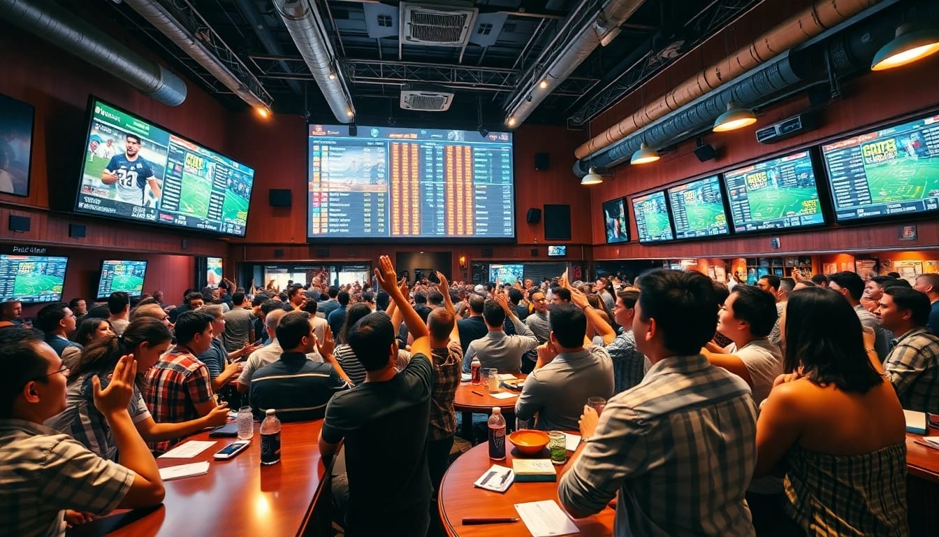 Engaging sports betting scene in Brazil featuring lively interactions at the best sportsbooks in Brazil.