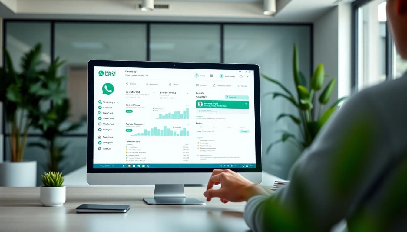 Understand What is a CRM for WhatsApp with a visual representation of a user-friendly dashboard.