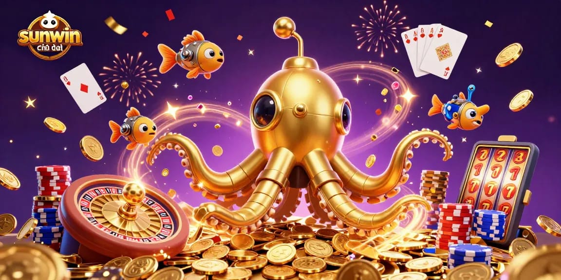 Experience the excitement of sunwin chính thức with golden kraken and casino elements.