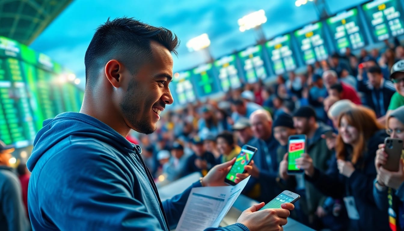 Engaging scene of sports betting highlighting best sports betting sites in India with diverse participants and vibrant atmosphere.