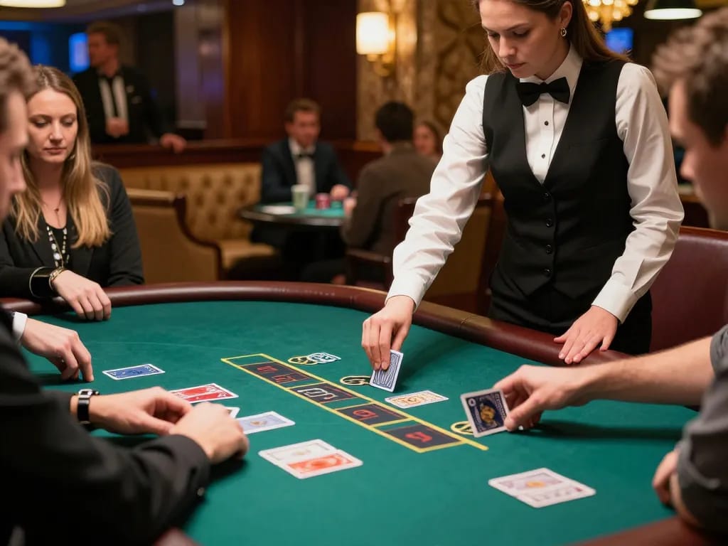 Kiss918 apk gameplay showing players interacting with a live dealer in a blackjack game.