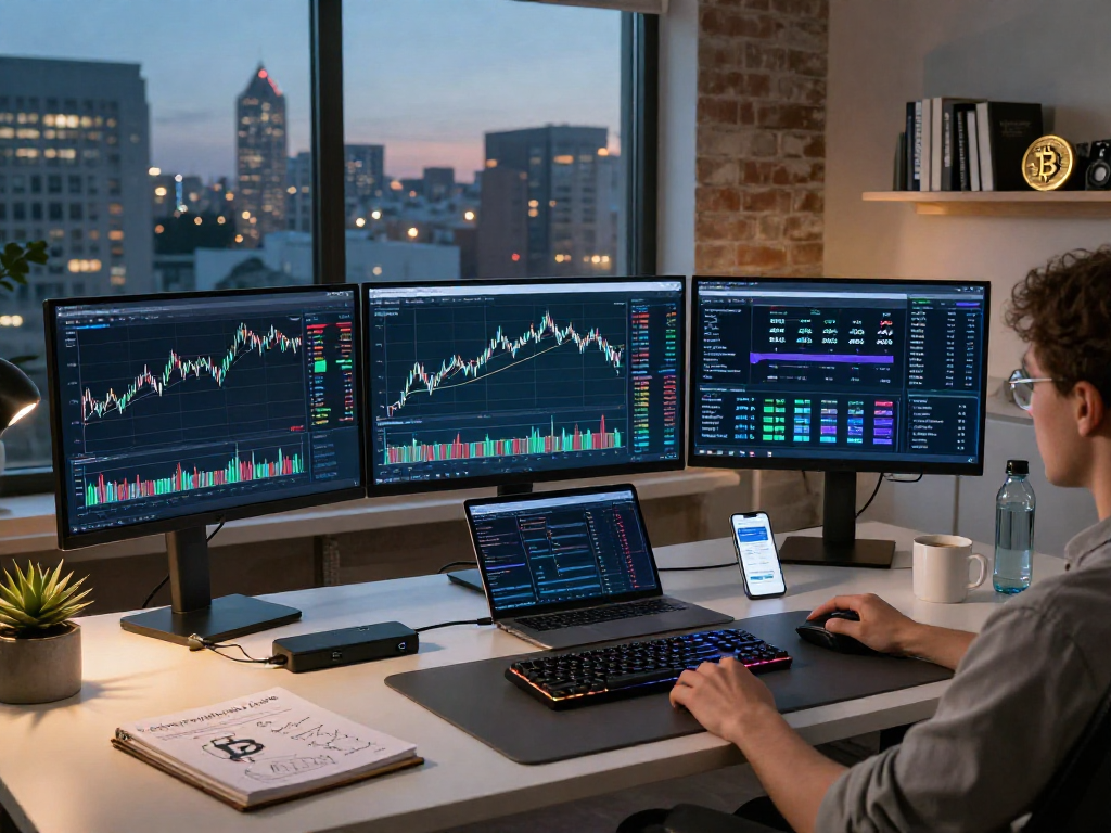 MetaTrader 5 官网提供专业交易环境，展示加密货币图表和安全数字钱包。