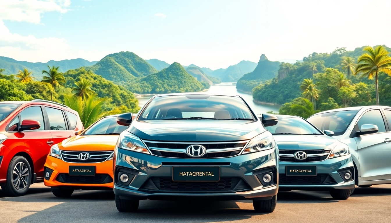 Cars available for car rental in Kuching Sarawak with scenic landscapes