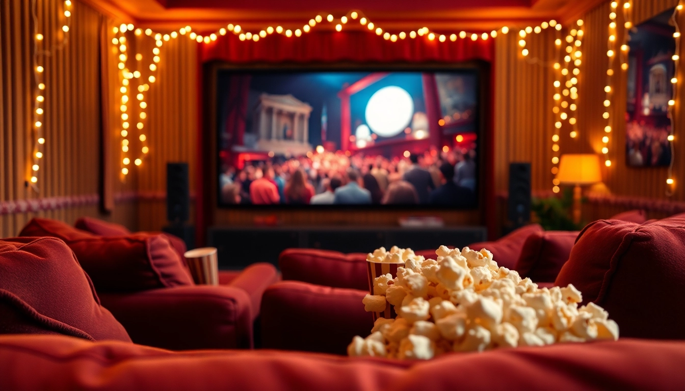 ดูหนัง ในโรงภาพยนตร์ที่บ้านที่อบอุ่นพร้อมฉากหนังที่ดึงดูด