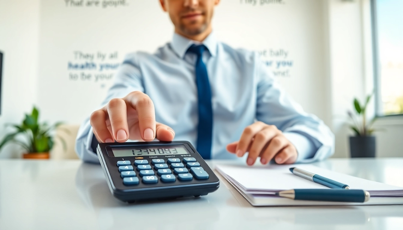 Calculate your Total Daily Energy Expenditure with the tdee calculator in a bright office setting.