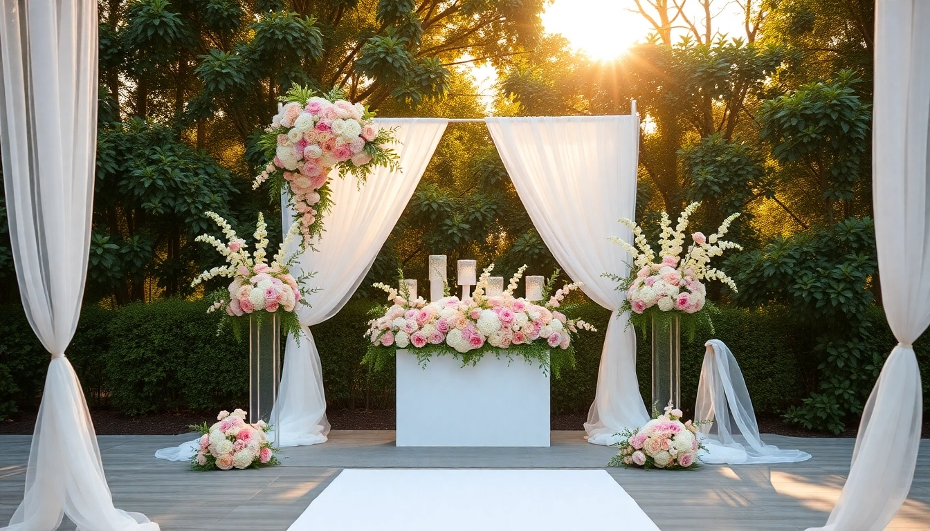 Experience the charm of a Jacksonville Wedding Venue with elegant floral arrangements and warm lighting.