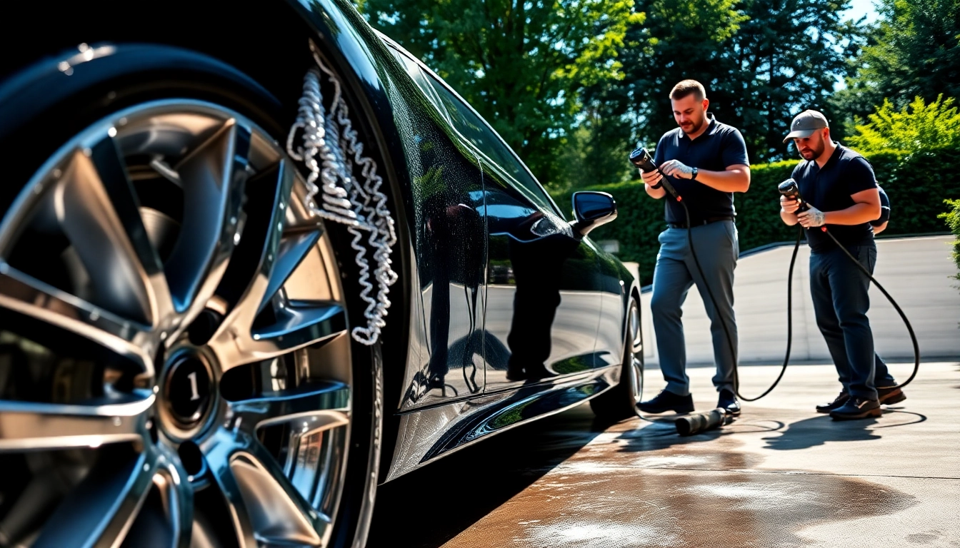 Engaging mobile full detail service showcasing meticulous car care with professional detailers.