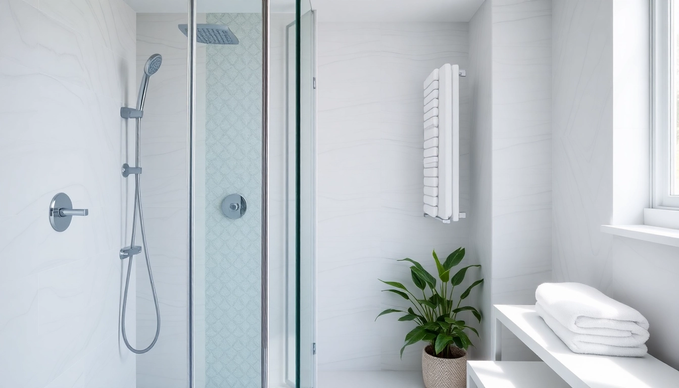 Explore intricate designs of elegant showers uk in a serene, modern bathroom.