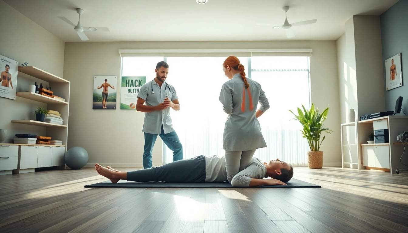 Practitioner applying back pain remedies techniques on a patient in a serene clinic setting.