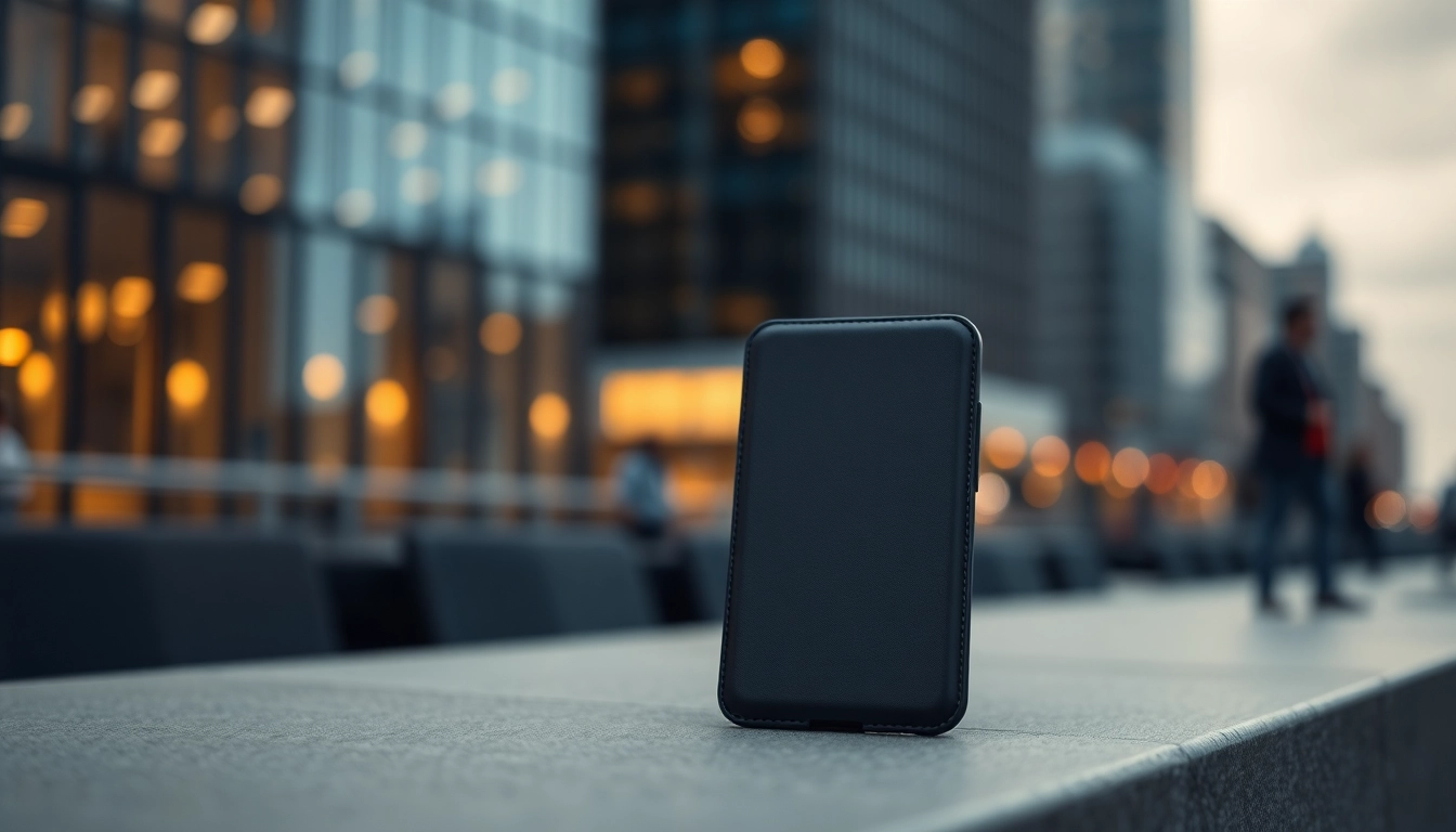 Die abschließbare Handytasche zeigt ein elegantes Design und bietet Sicherheit für Smartphones.