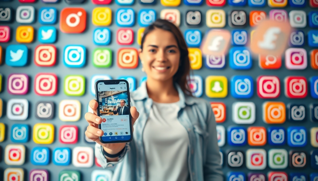 instagram フォロワー 買うの効果を示すインフルエンサーの活気ある画像