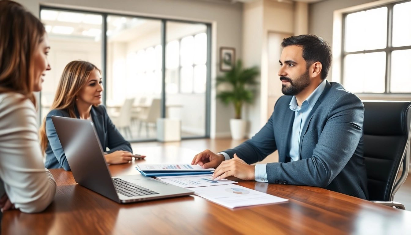 Helping clients navigate LLC formation services through expert guidance in a modern office.