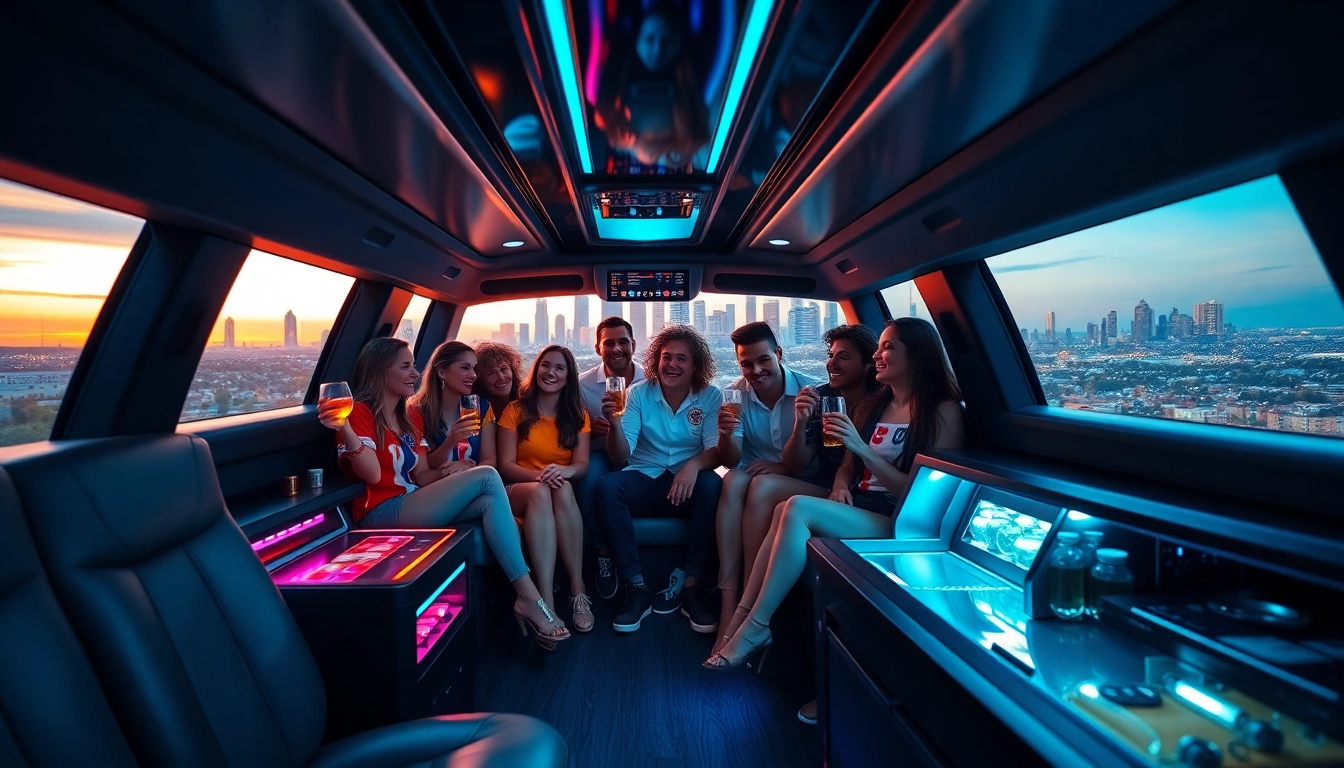 World Cup Group Transportation in luxury limousine with fans celebrating in LA.