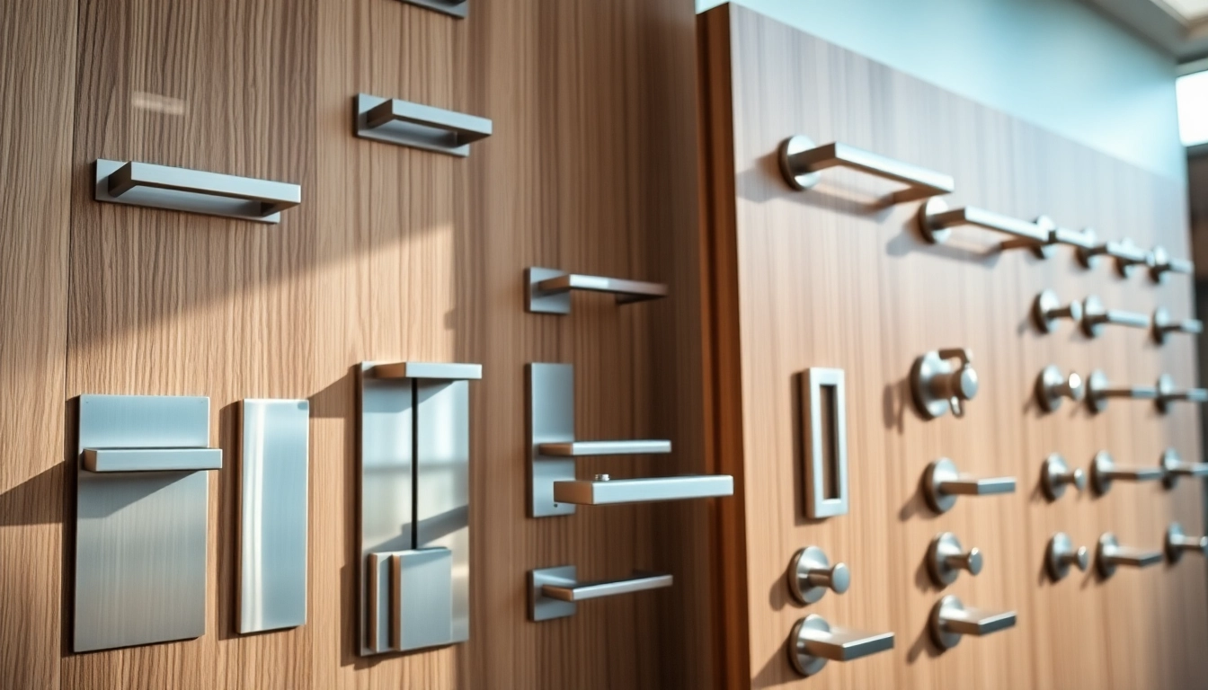 Showcasing innovative designs of Door Handle Manufacturers in a professional exhibition environment.