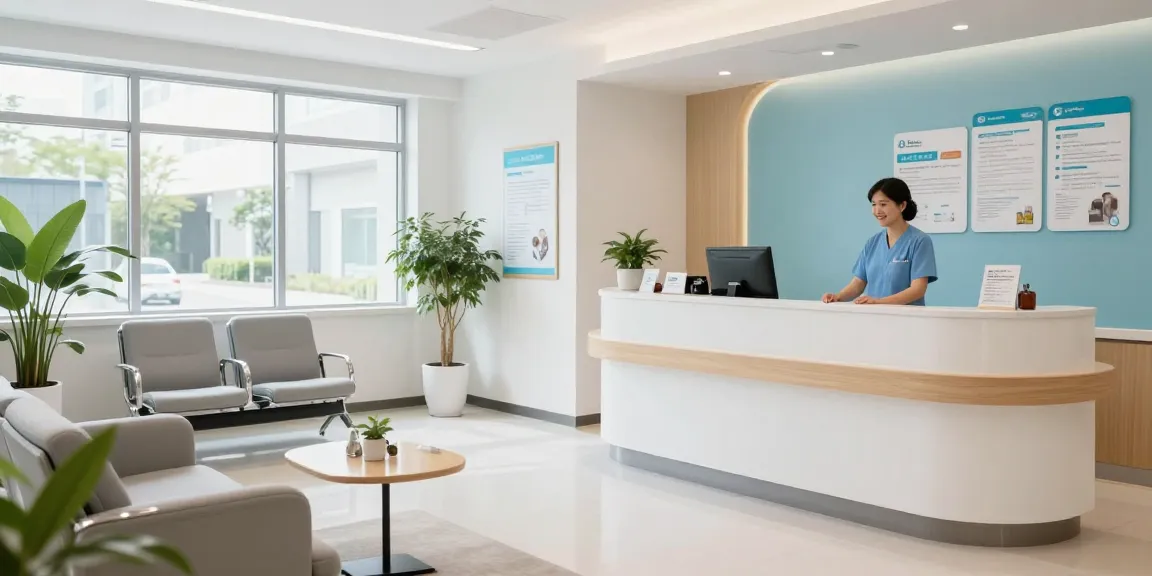 Self-employed health insurance deduction guide at a modern health clinic.