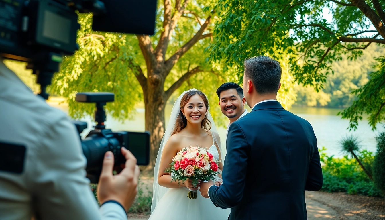 Capture a joyful celebration by Oronto video production company with professional videographers in a lush garden.