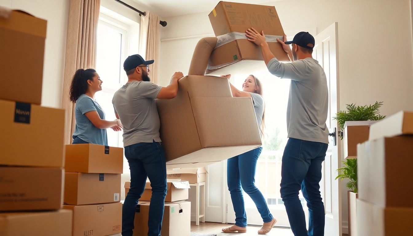Experienced movers in Boston efficiently handling a residential move.