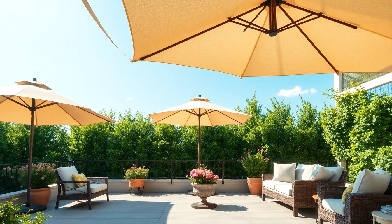 Enhance your outdoor living with elegant Outdoor Shades in a serene patio setup.