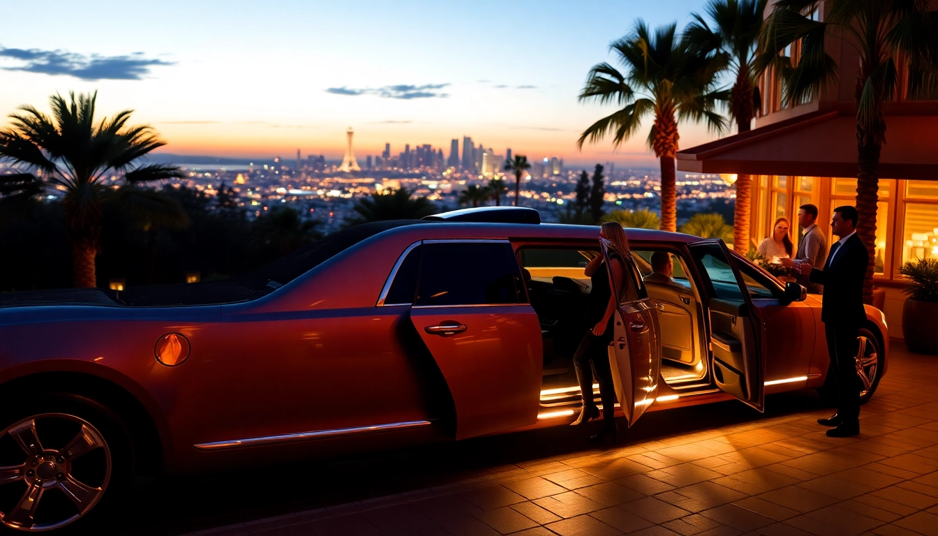 Enjoy a luxurious Los Angeles limo experience with professional service and city skyline views.