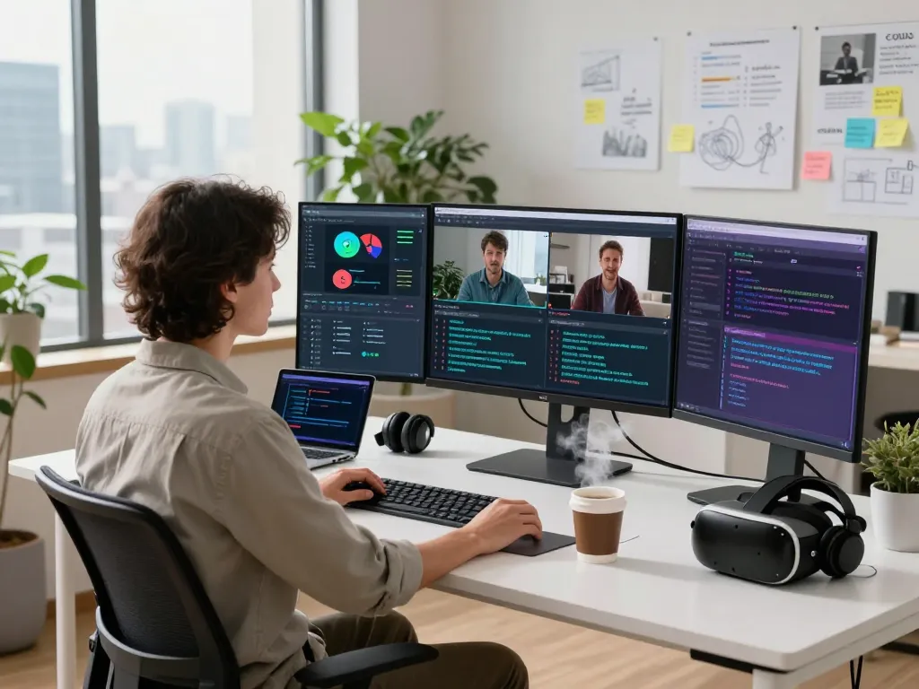 Transforming video content into prompts with video to prompt ai in a modern workspace.