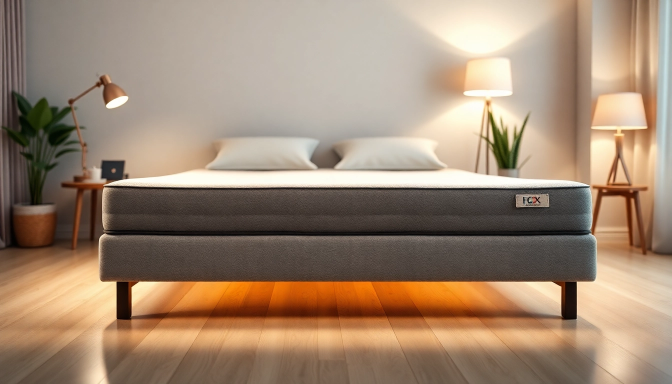 Showcasing a slim queen box spring elegantly arranged in a serene bedroom setting.