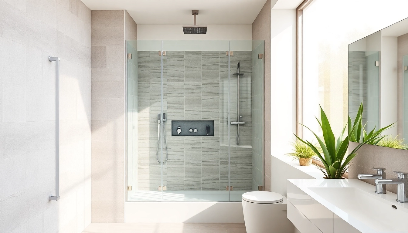 Installer une paroi de douche élégante dans une salle de bain moderne.