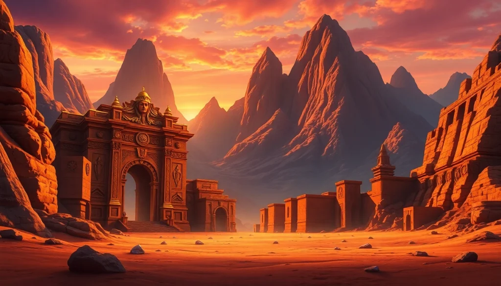 Discover the grandeur of King Solomon's Mine with its ornate entrance and treasure hints.