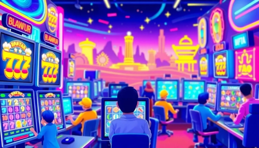 Pengalaman seru bandar toto 4d slot dengan karakter bermain di layar yang cerah