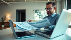 카드 현금화의 방법을 분석하는 컨설턴트의 모습.