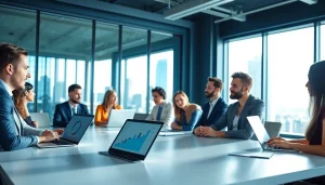 Engaged professionals discussing strategies for 79king hn digital marketing efforts.