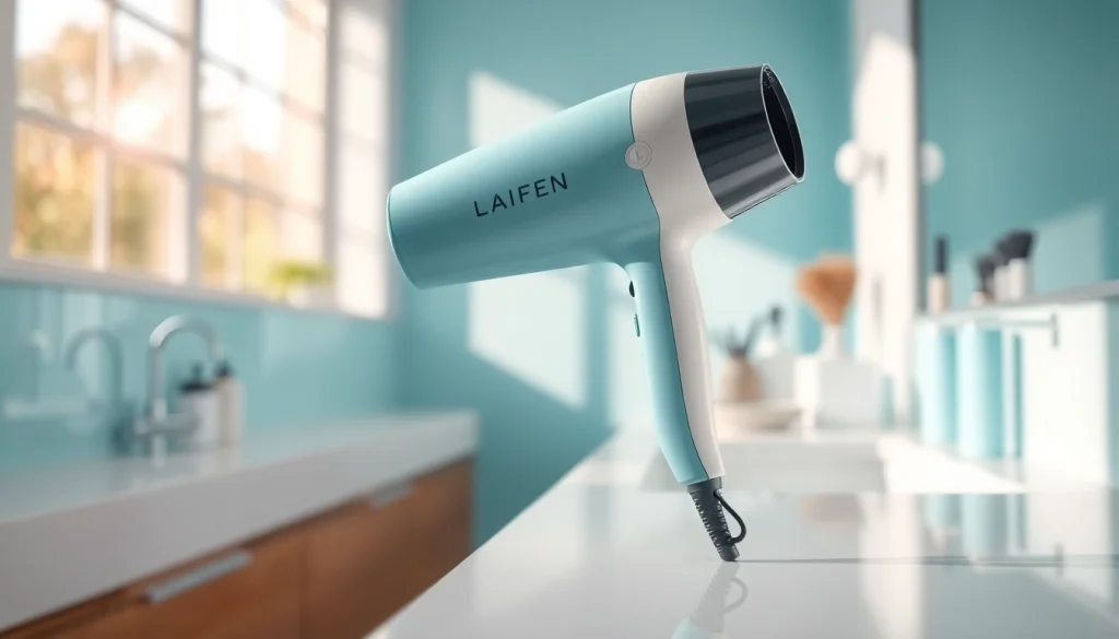 Effortlessly styling hair with the laifen se lite hair dryer featuring ergonomic design.