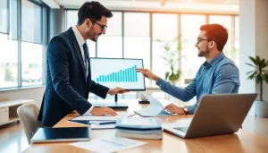 신용카드 현금화를 효과적으로 설명하는 전문가와의 상담 장면