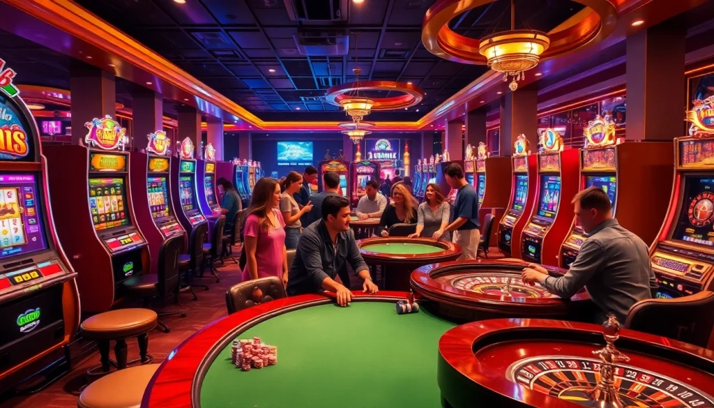 Engage in thrilling games at the 슬롯커뮤니티 with colorful slot machines and vibrant casino atmosphere.
