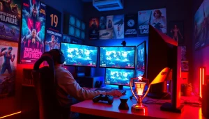 Momen petani toto dalam permainan dengan pencahayaan LED yang cerah