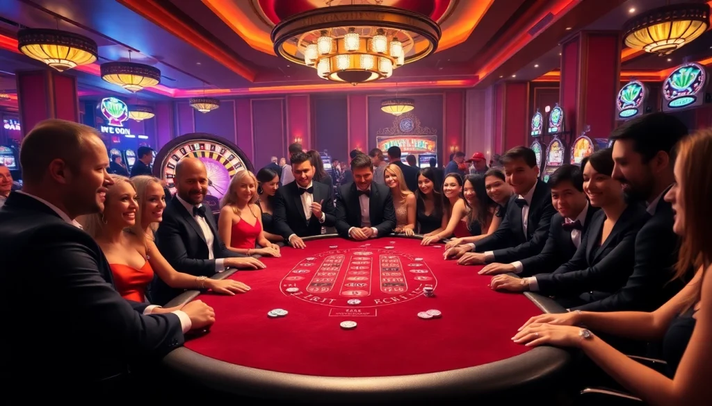 Experience the thrill of gambling with excitement at King Arthur Café's menu, featuring vibrant casino visuals.