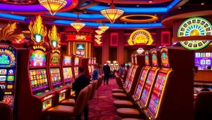 Players enjoying various Slot machines in a luxurious casino environment.