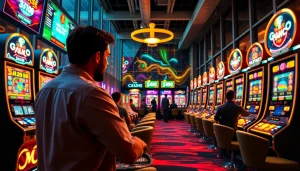 Temukan slot depo 5000 dengan suasana kasino modern yang cerah dan energik.