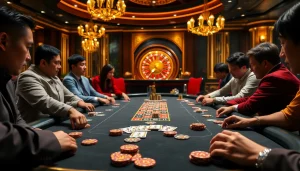 Experience thrilling poker action at 여기여's luxurious casino.