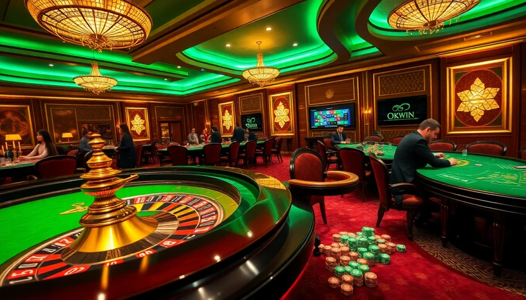 Experience thrilling gameplay and luxurious ambiance at https://okwin68.net/ with an elegant casino scene.